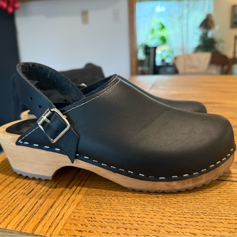 Leather Swedish Clogs